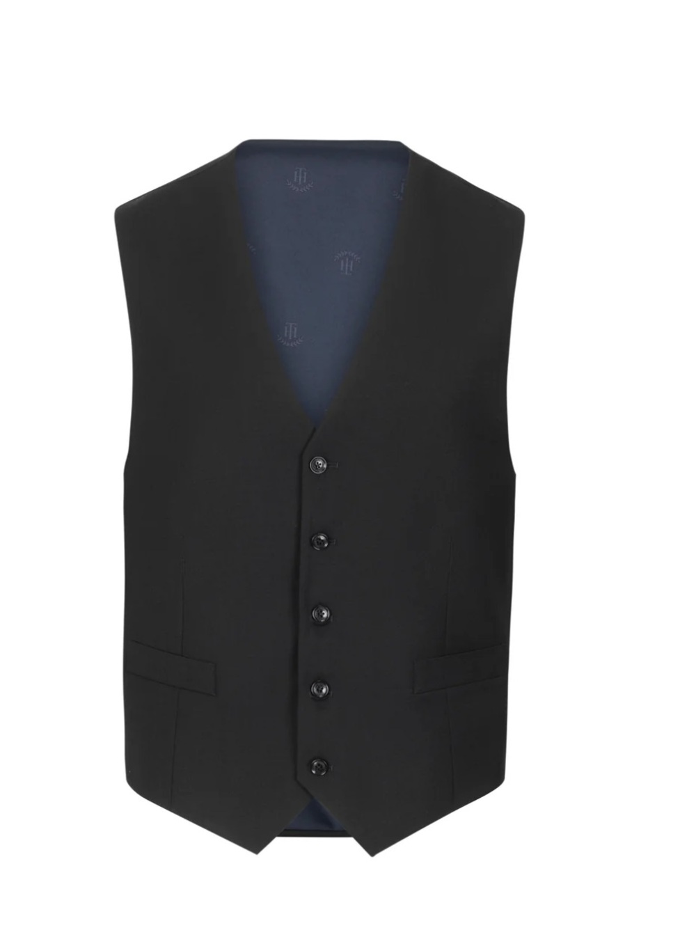 TOMMY HILFIGER MODERN FIT BLACK SUIT VEST
